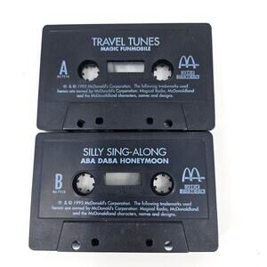 2 Vintage 90s McDonald’s Travel Tunes & Silly Sing Slong Cassettes No Cases